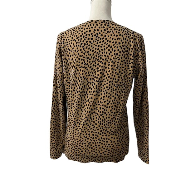J.Crew Teddie Leopard Print Lightweight Cotton Pullover Sweater‎ Size M 2024 - Picture 5 of 11